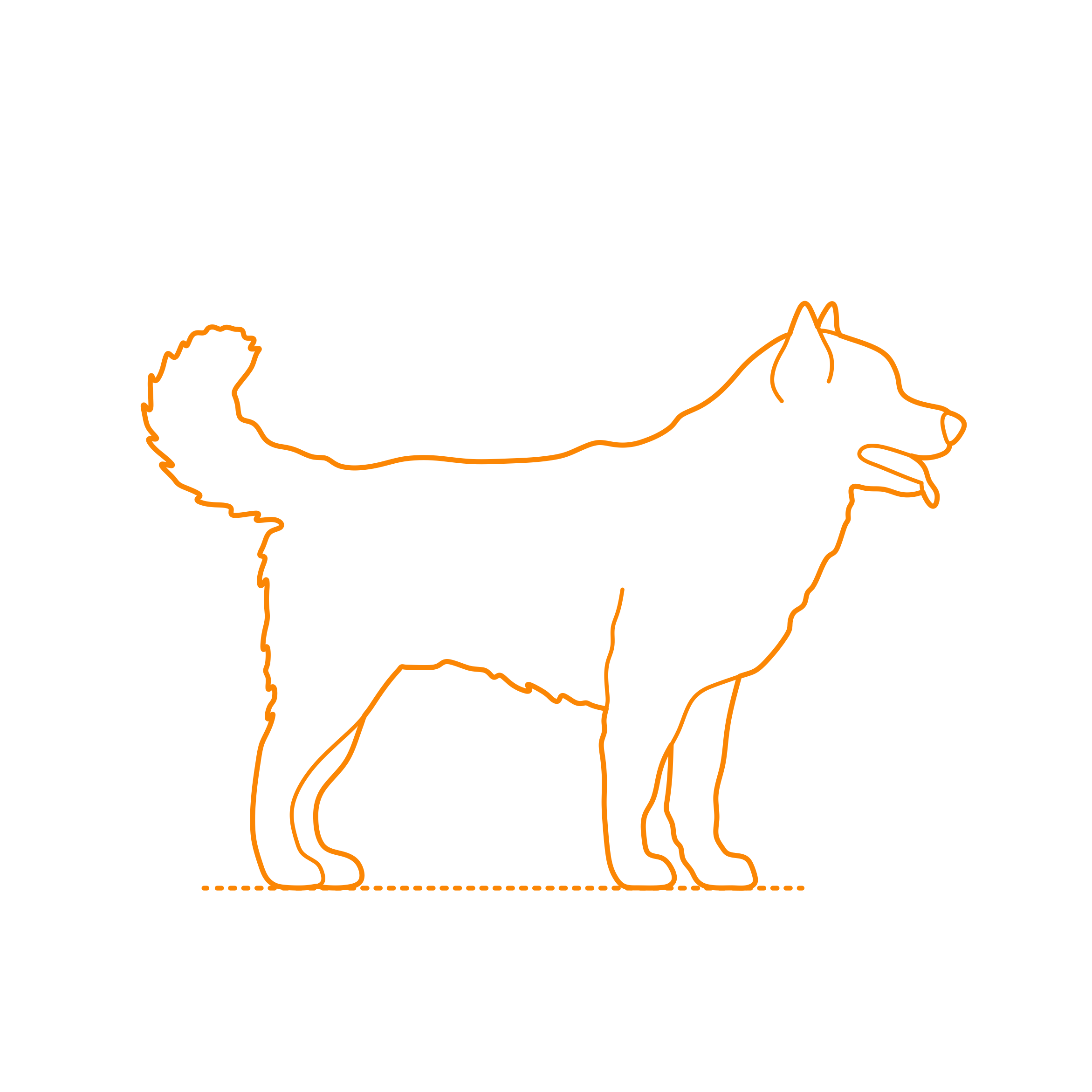Animals Dogs Alaskan Malamute Outline Svg File Free Vectors
